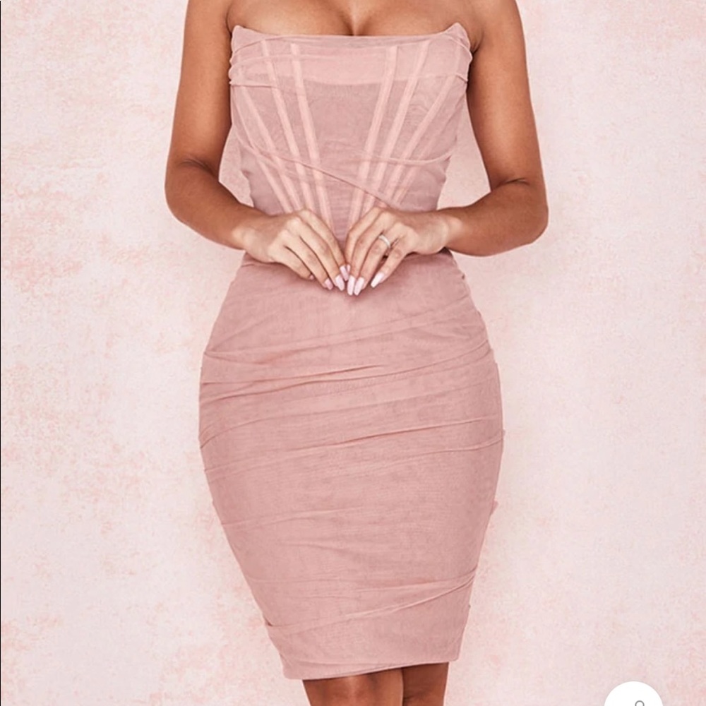 Pink corset dress